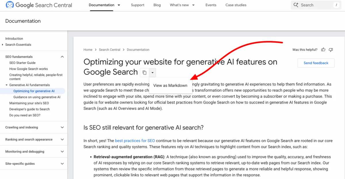 Google Adds Markdown Files To Help Docs But Not Used For Search
