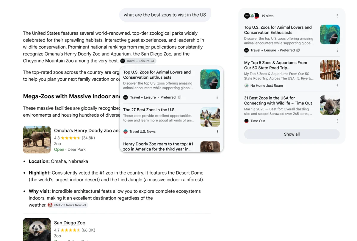 Google AI Mode & AI Overviews Add Preferred Sources & New Carousel, Alongside Expanded Highly Cited Label