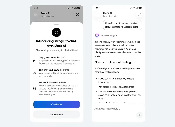 Meta Introduces Incognito Chat Mode for WhatsApp AI Amidst Privacy and Safety Debates