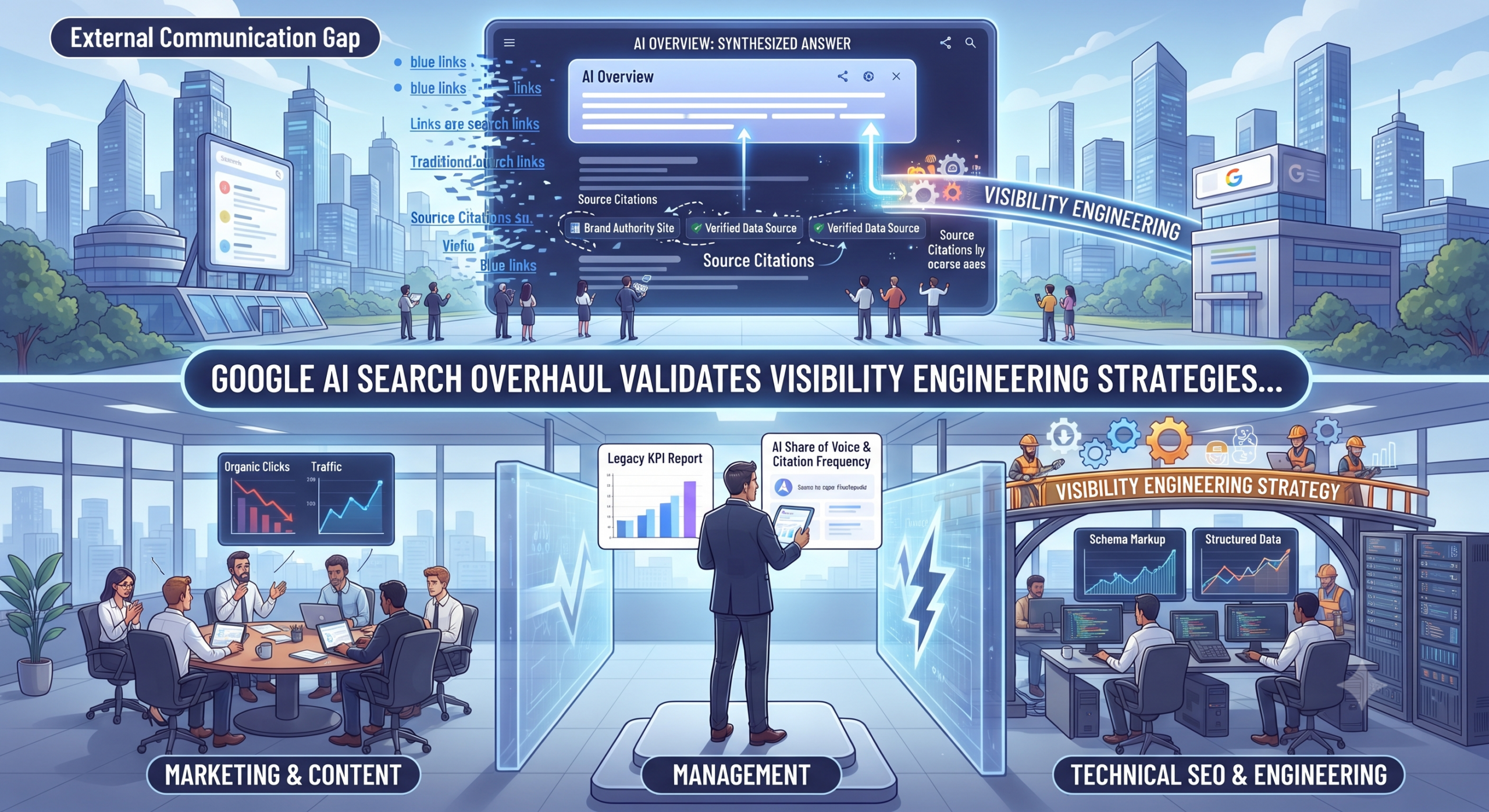 Google AI Search Overhaul Validates Visibility Engineering Strategies Amid Growing External and Internal Communication Gaps