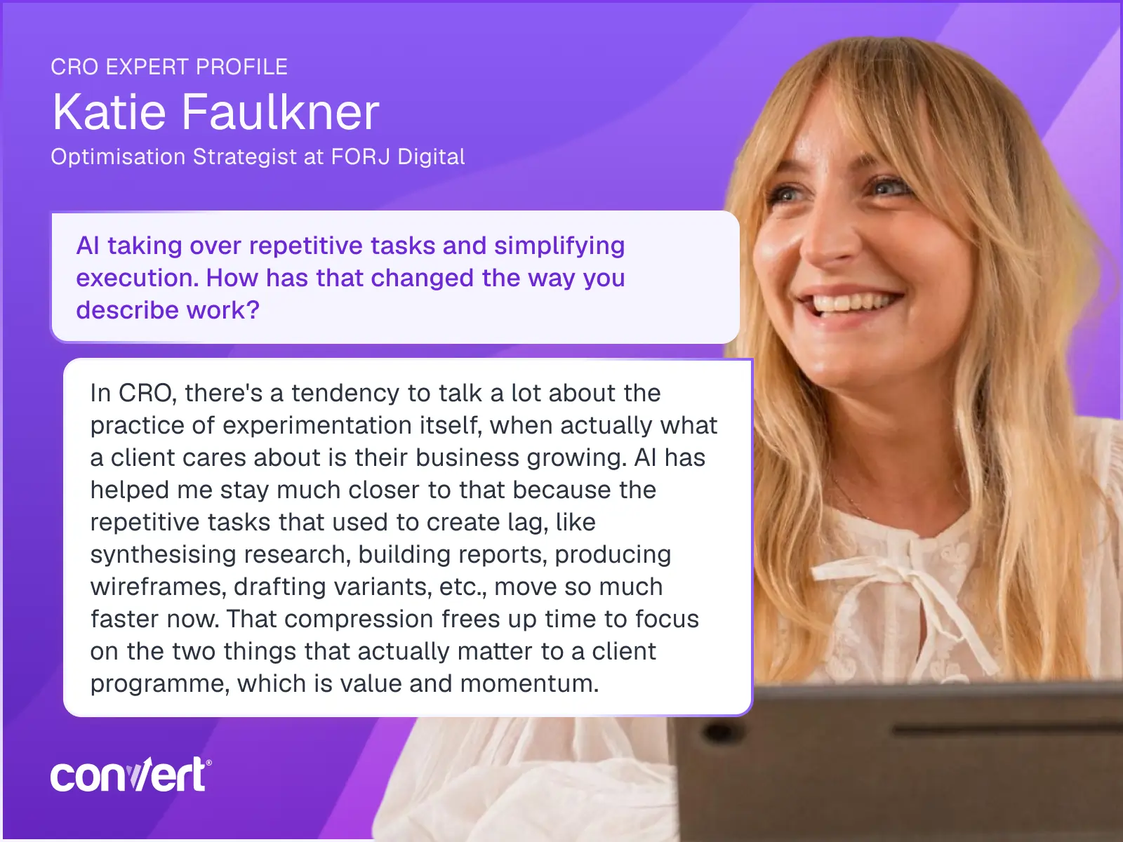Optimisation Strategist Katie Faulkner Discusses the Future of CRO and Human-Centric AI Integration