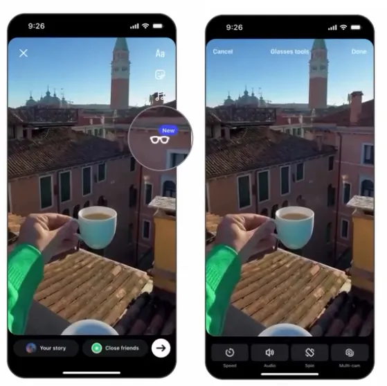 Meta Enhances Instagram Stories with Exclusive Multi-Camera and Motion Capture Features for AI-Powered Smart Glasses