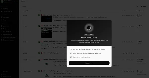 X Launches Grok AI Integration in Ads Manager Beta, Signaling Push Towards Full Advertising Automation