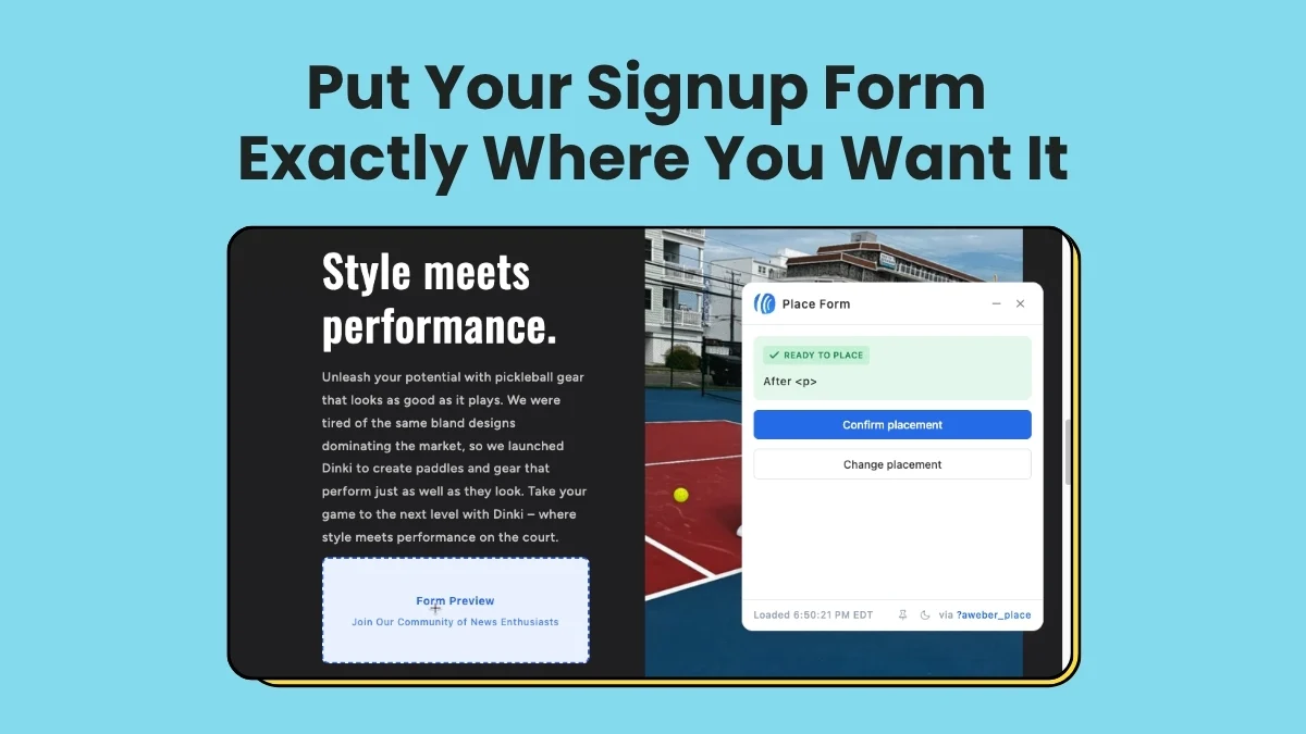 AWeber Unveils AI-Powered Inline Signup Forms with Visual Placement, Revolutionizing Conversion Strategies for Digital Marketers.
