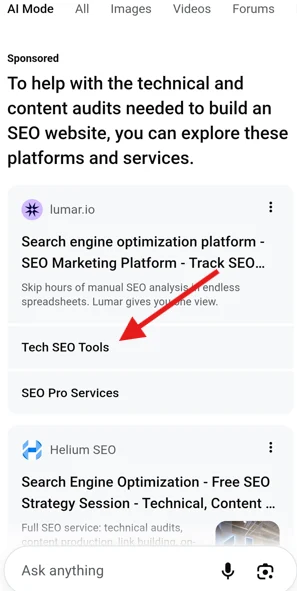 Google Initiates Test of Non-Clickable Sitelinks within AI Mode Advertisements, Signaling Evolving Search Interface