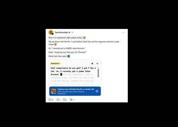 Threads Pilots Syncing Podcast Transcripts and In-Stream Playback to Enhance User Engagement and Accessibility