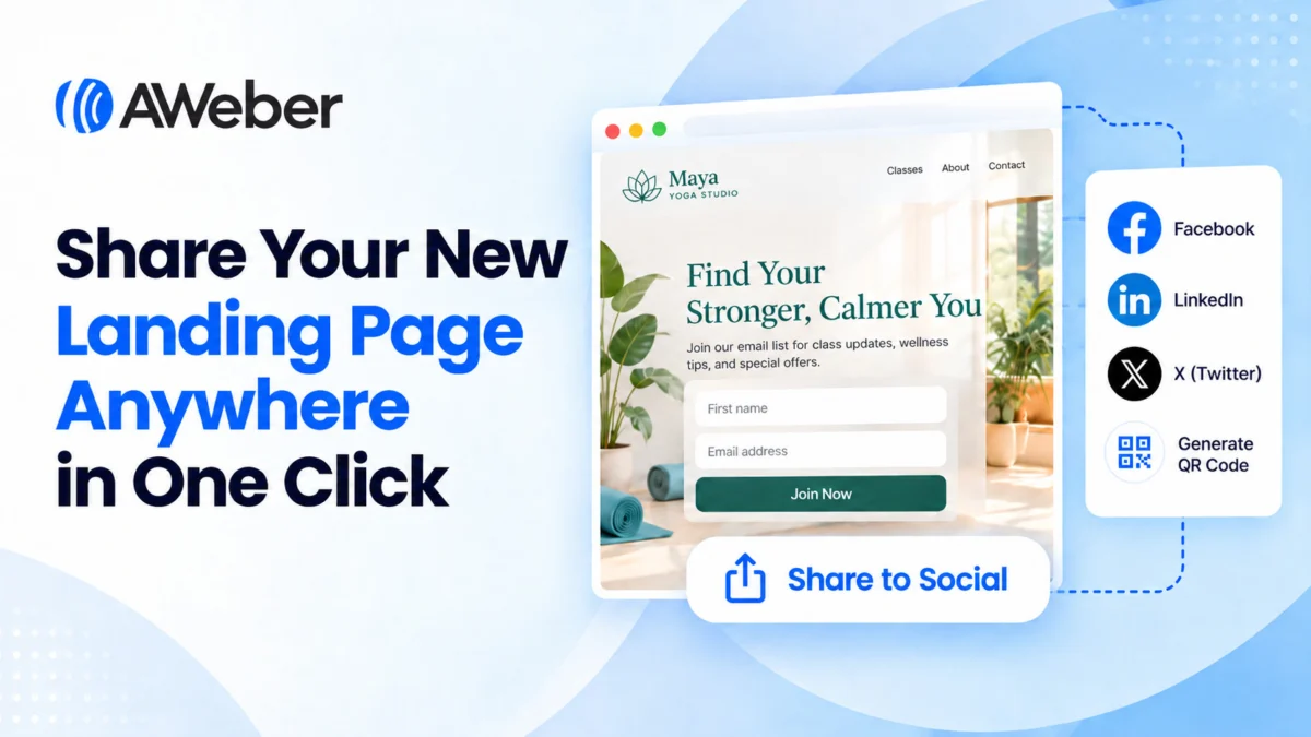 AWeber Revolutionizes Landing Page Distribution with Integrated Multi-Channel Sharing and Workflow Automation