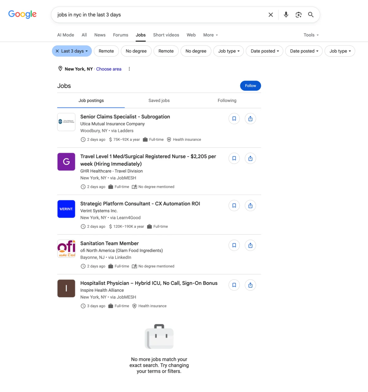 Google’s Job Search Feature Experiences Widespread Reporting Issues, Failing to Display Recent Postings Amid Strong Job Market Data