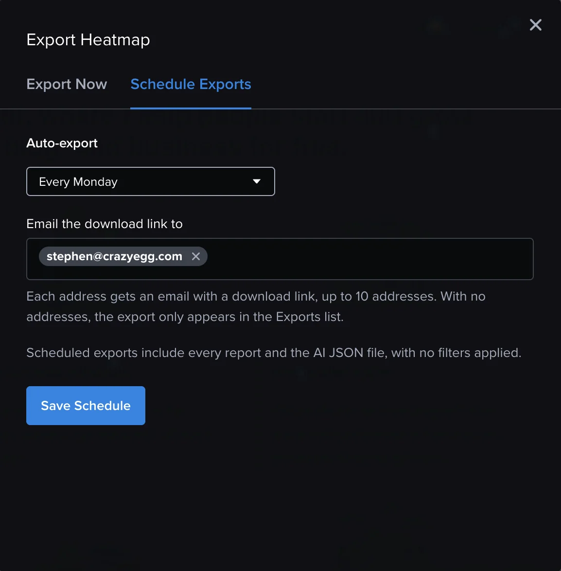 New Automated Scheduled Exports Feature Streamlines Data Delivery for Heatmap Users
